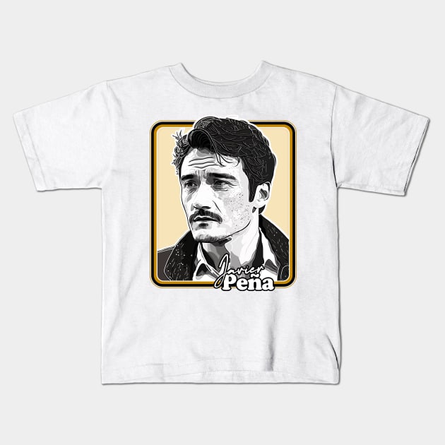 Javier Peña --- Narcos ---- Retro Fan Artwork Kids T-Shirt by DankFutura